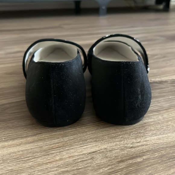 Anthro Bettye Muller Arrieta Shoes Velvet Maryjane Floral Sequin Strap Flats - Picture 4 of 11